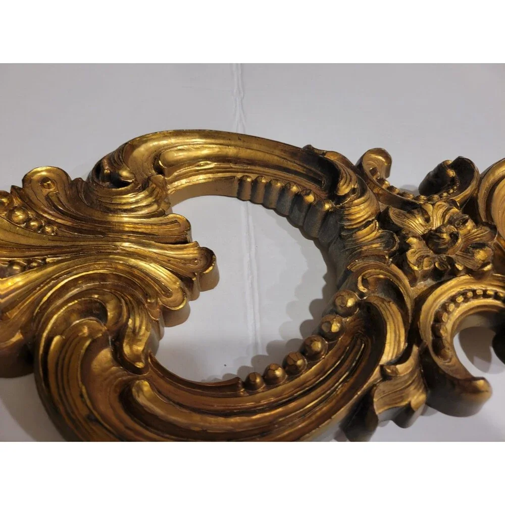 Syroco Rococo Ornate Gold Plastic Wall Frame 25x9, Oval 1-Photo